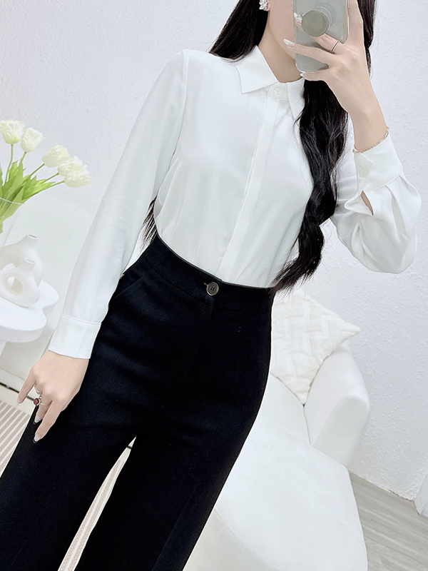 Áo sơ mi cơ bản cổ đức A113