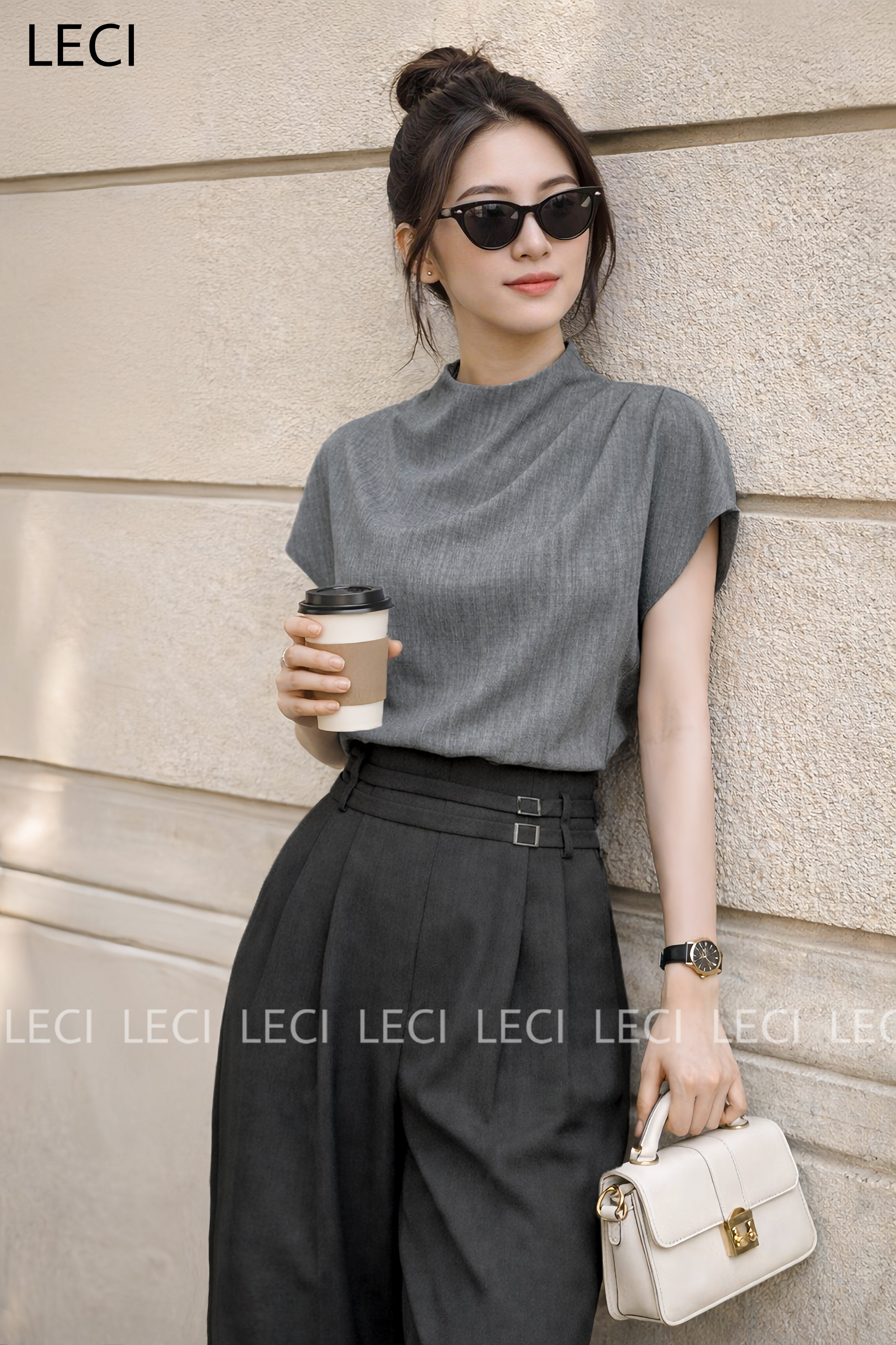 Áo suông cổ leo tay liền A628