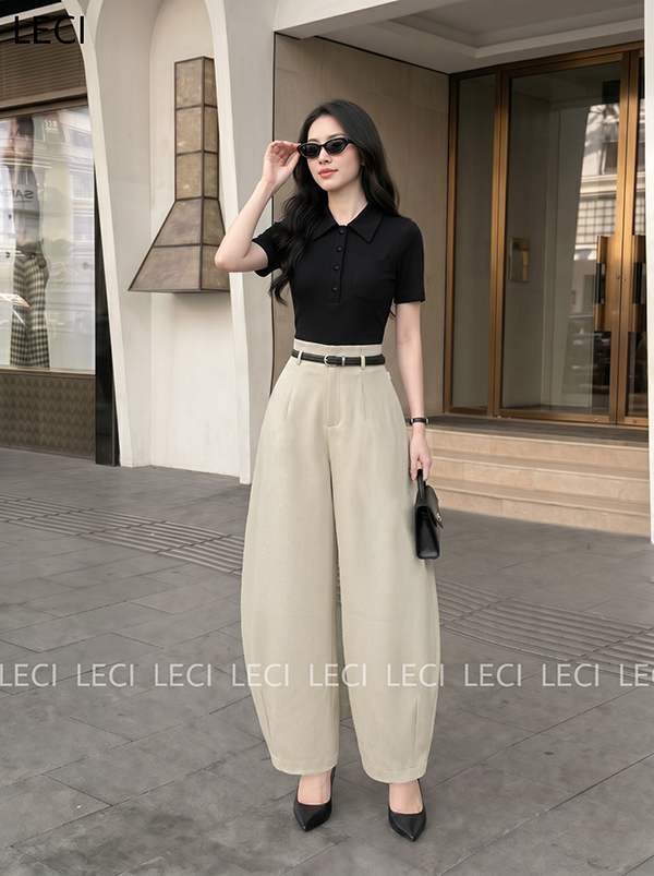 Quần ống cong cạp liền Q647