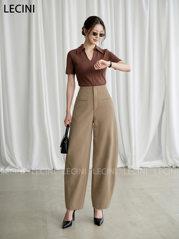 Quần ống cong, bổ cơi viền thân trước Q673