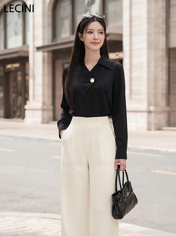 Áo sơ mi suông cổ nam không chân A700