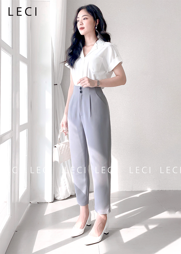 Quần baggy nữ một ly thiết kế LECI - Q102