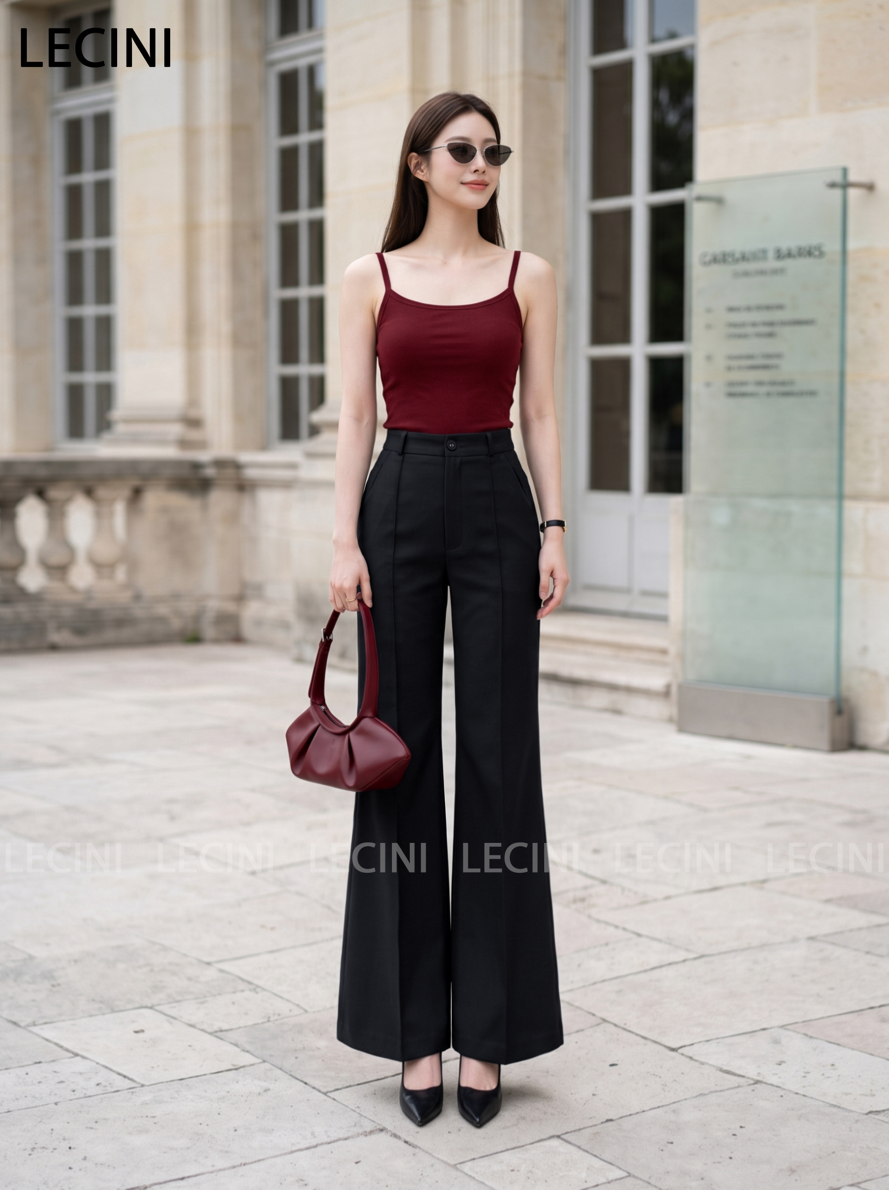 Quần ống loe mí ly giữa Q558
