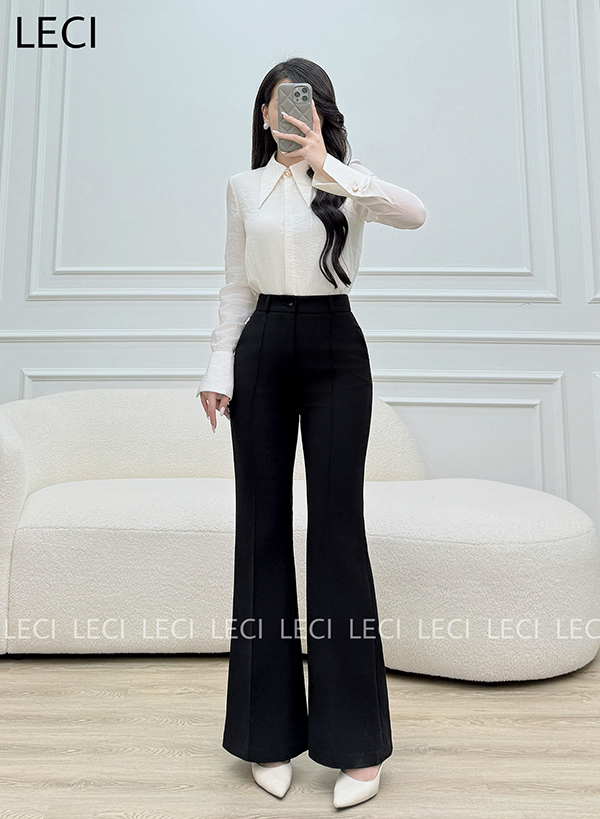 Quần ống loe mí ly giữa Q558