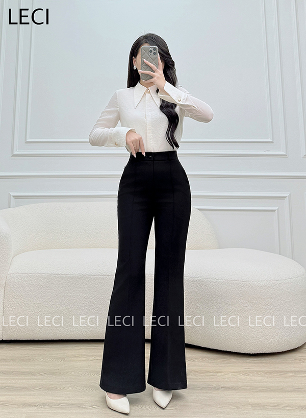 Quần ống loe mí ly giữa Q558