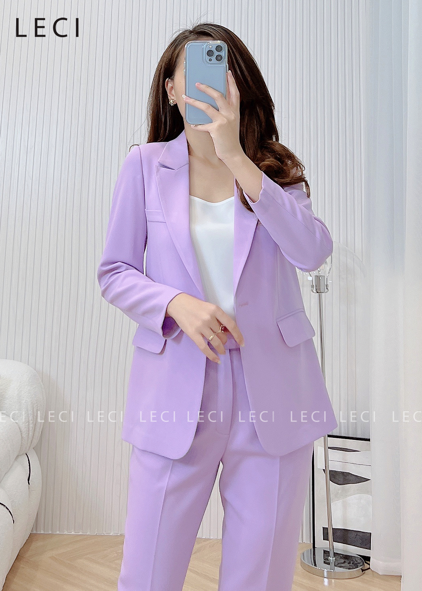 Set vest thiết kế V402(Blazer dáng suông, quần baggy)